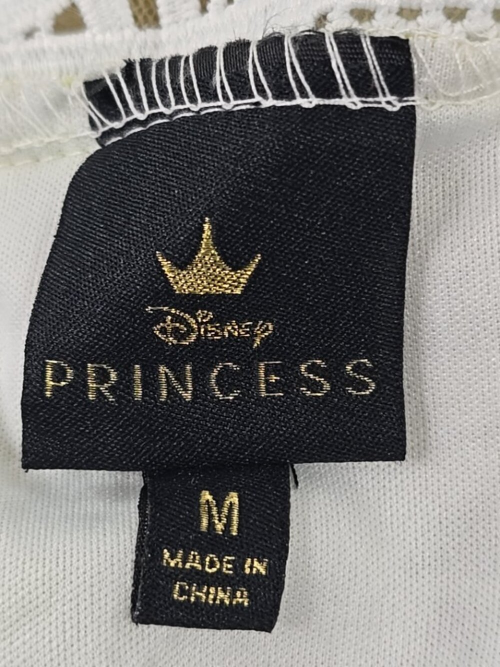 DISNEY PRINCESS Pastel Floral Lace Dress MEDIUM White Trim Fairytale Cottagecore - Picture 3 of 16